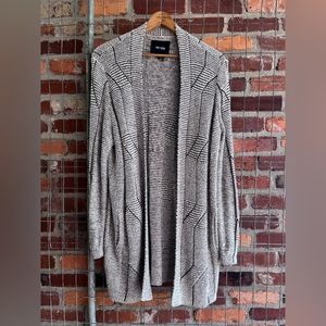 Nic + Zoe Sweater Cardigan Creamy White & Black Size XL